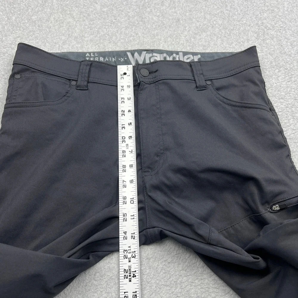 Wrangler ATG All Terrain Gear Pants Mens 36x30 Black Nylon Stretch Hike Outdoor